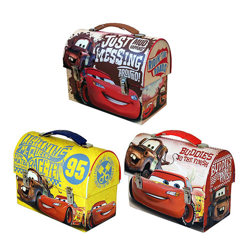 Cars Large Workman Carry All Tin Lunch Box Set